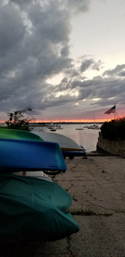 The Point Newport RI Boat Ramp at sunset