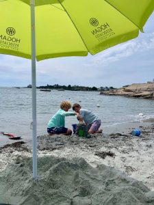 kids at Gooseberry Beach Newport RI